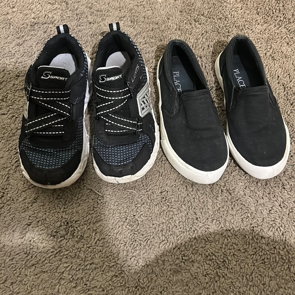 2 pair of boys shoes size 11